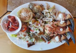 Plat de fruits de mer et de poissons du Chili