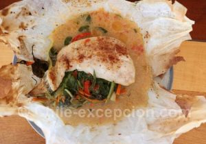 Merlu en papillotte, Valparaiso