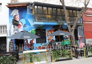 Art de rue à Bellavista, quartier de restaurants