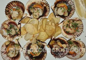 Coquilles Saint-Jacques à l'ail
