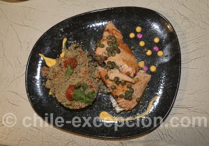 Saumon de Patagonie accompagné de quinoa