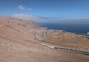 En route vers Iquique, ville littorale de l'extrême nord du Chili