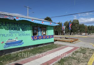 21-SERRER-UN-PEU Petite superette de Puerto Ibañez, Patagonie australe, Chili