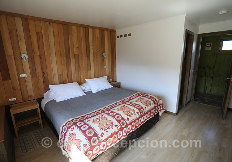 Chambre du refuge Cerro Castillo, Chili avec l