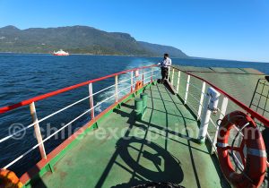 Jonction en ferry Route 7, Patagonie