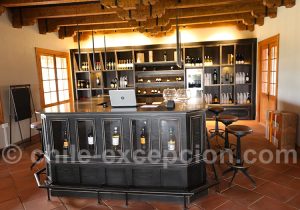 Bar de dégustation à la cave de MontGras