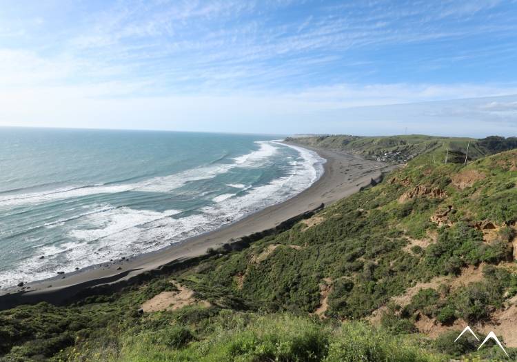 paysage côtier au Chili région de Pupuy
