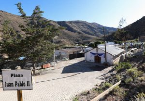Plaza Juan Pablo à Chusmiza, région de Tarapacá nord du Chili