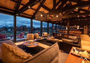 Salon convivial Patagonie chilienne Kau Rio Serrano