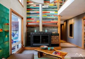 salon cheminée hôtel Casa Solaria salon cheminée hôtel Casa Solaria Patagonie chilienne