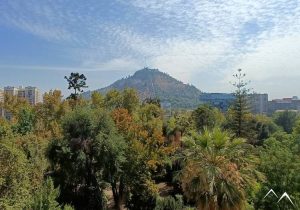 Vue superbe depuis l'hôtel Ismaël Santiago du Chili Vue superbe depuis l'hôtel Ismaël Santiago du Chili