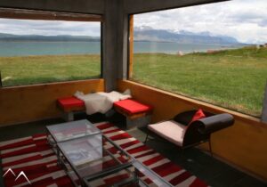 Vue depuis l'hôtel Altiplanico, Puerto Natales, Chili, Patagonie Vue depuis l'hôtel Altiplanico, Puerto Natales, Chili, Patagonie